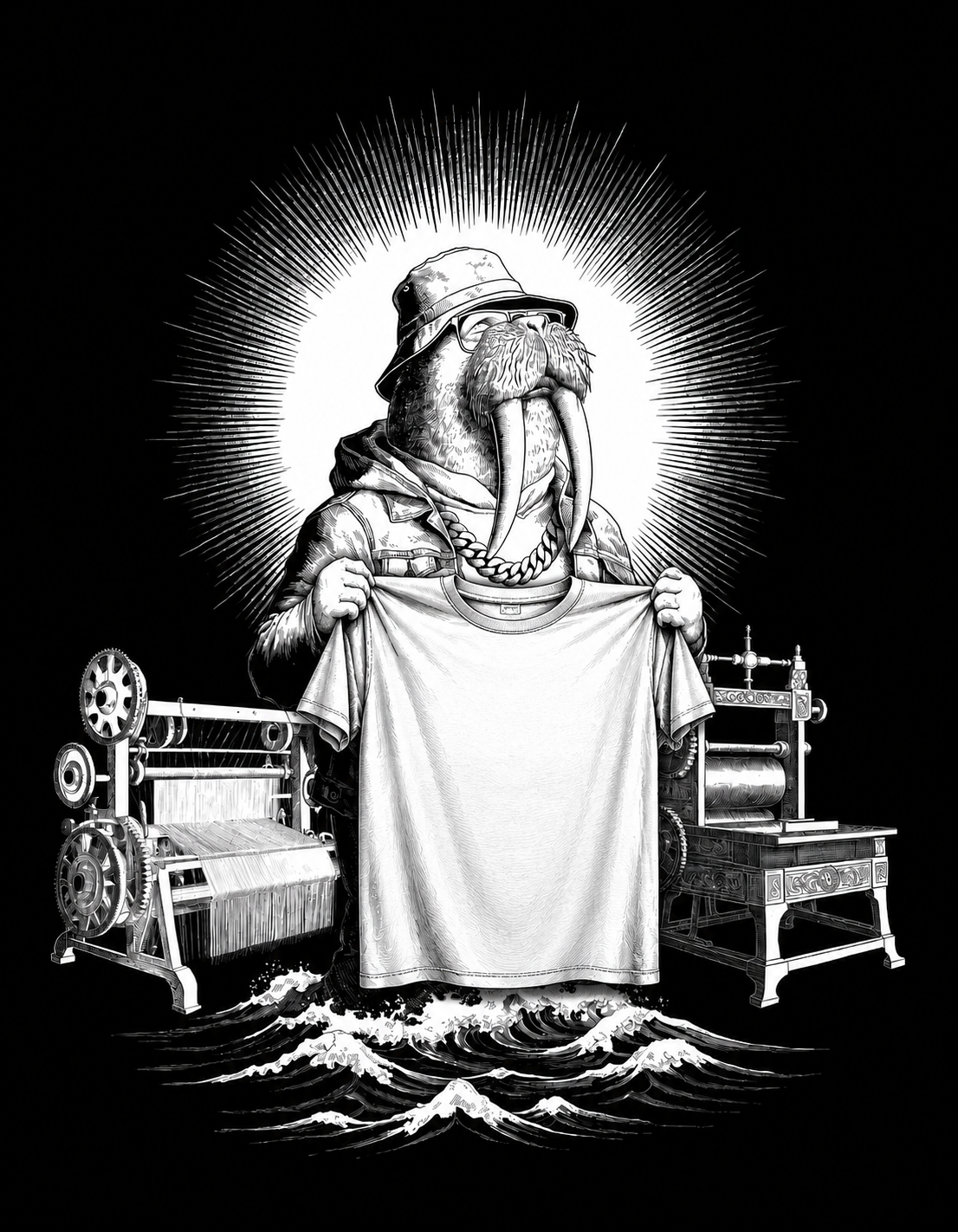 Walrus merch — goddess of craft engraving